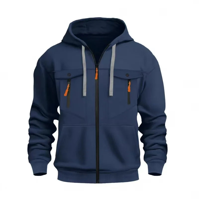 Sweat à Capuche Zippé Marvel Avengers - Logo Néon Multi-Poches Homme