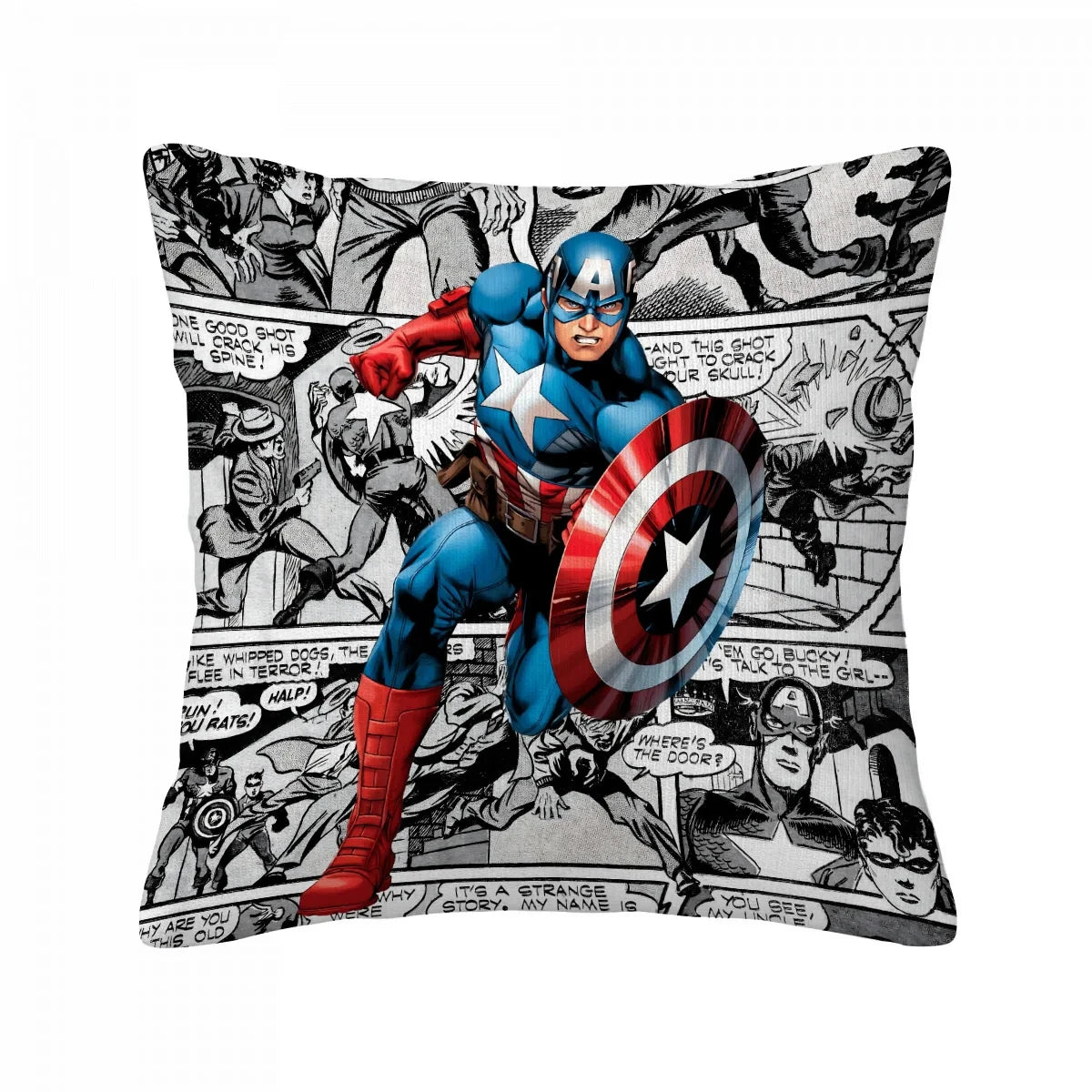 Housse de Coussin Captain America - Ville Feu et Orage