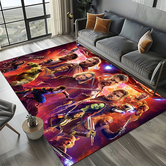 Alfombra Avengers 3D - Diseño Hulk Primer Plano Verde