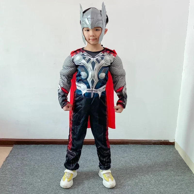Costume Cosplay Thor Enfant - Combinaison Musclée avec Marteau