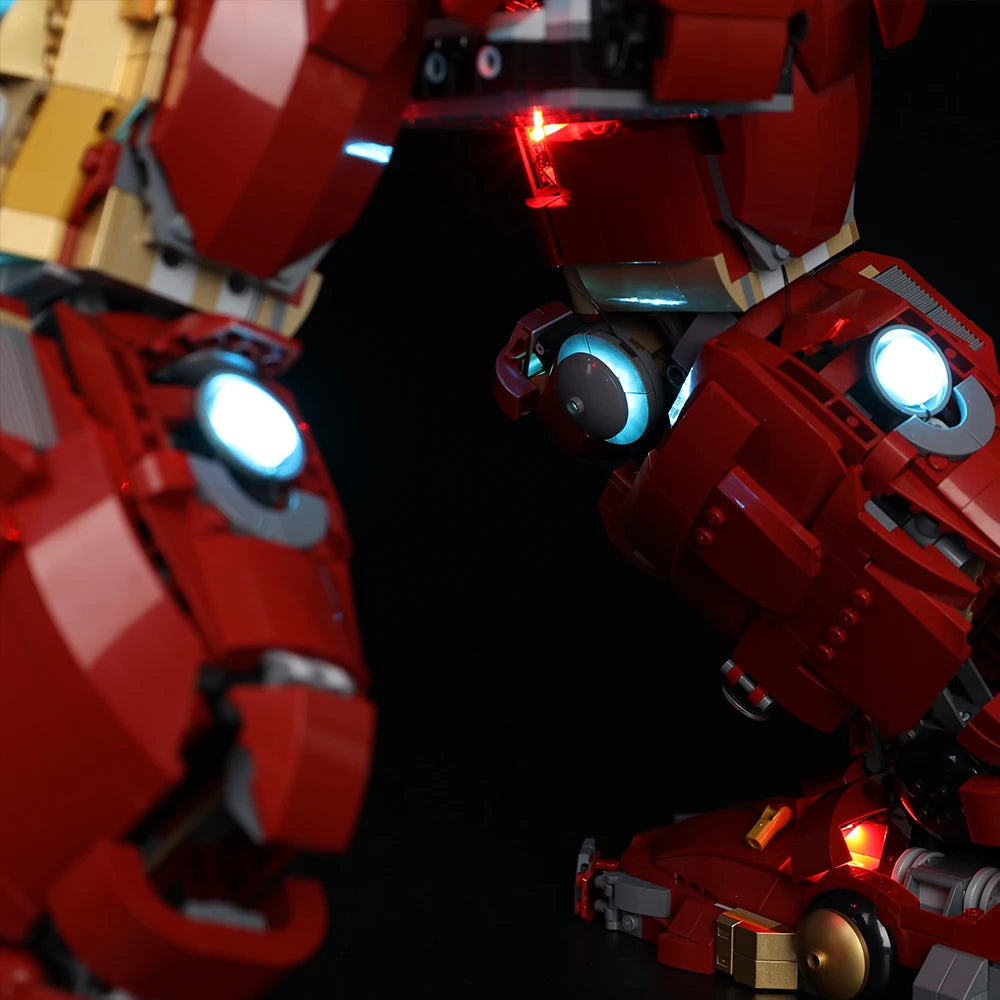 Kit LED Lumineux pour LEGO Hulkbuster 76210 - Éclairage Complet