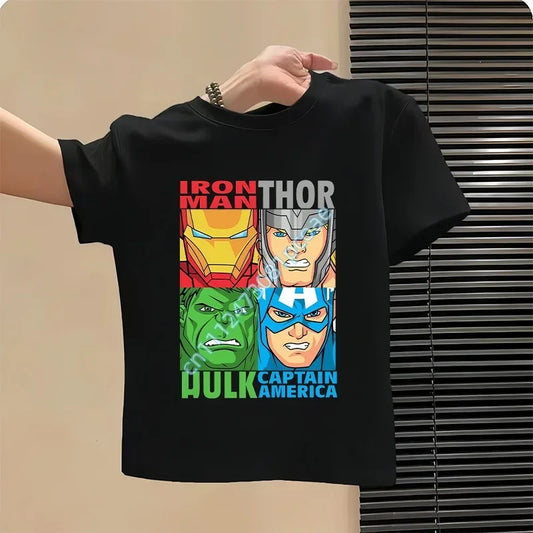 Camiseta infantil Los Vengadores - Diseño Hulk Thor Negro