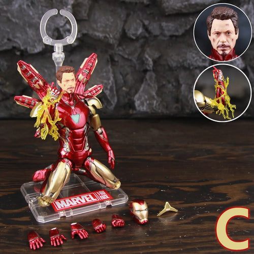 Figurine ZD Toys Iron Man MK85 2.0 LED - Pose Agenouillée Effet Lumineux