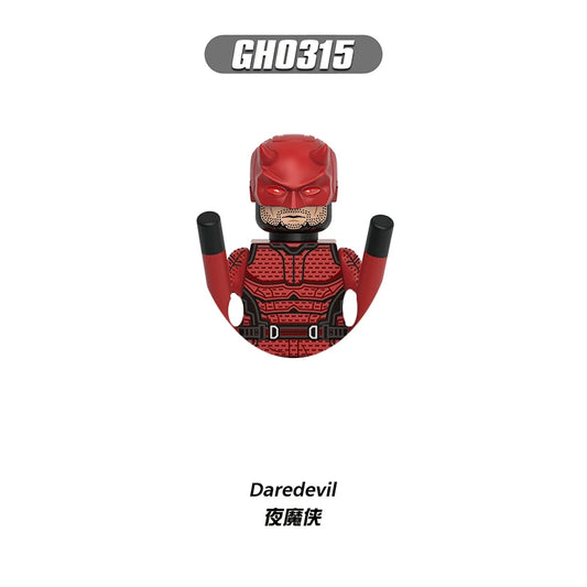 Figura de bloques de construcción Daredevil - Disfraz rojo con bastones