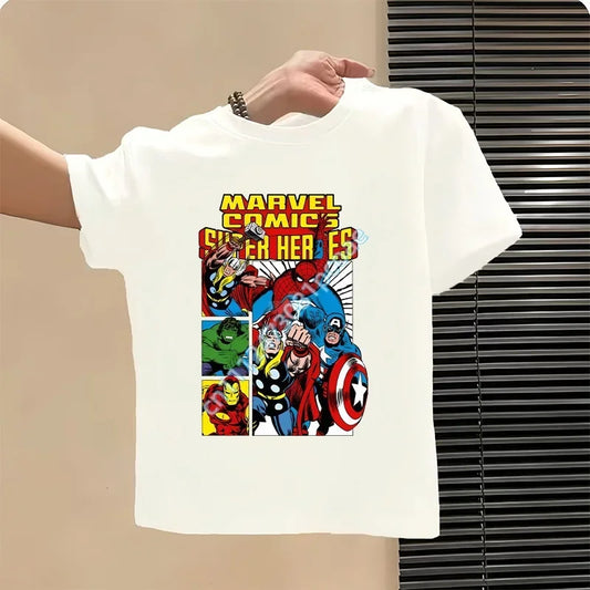 Camiseta para Niños Avengers - Diseño Capitán América Blanco