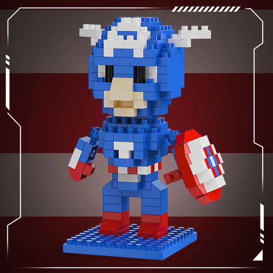 Bloques de construcción Avengers Capitán América Chibi - Escudo