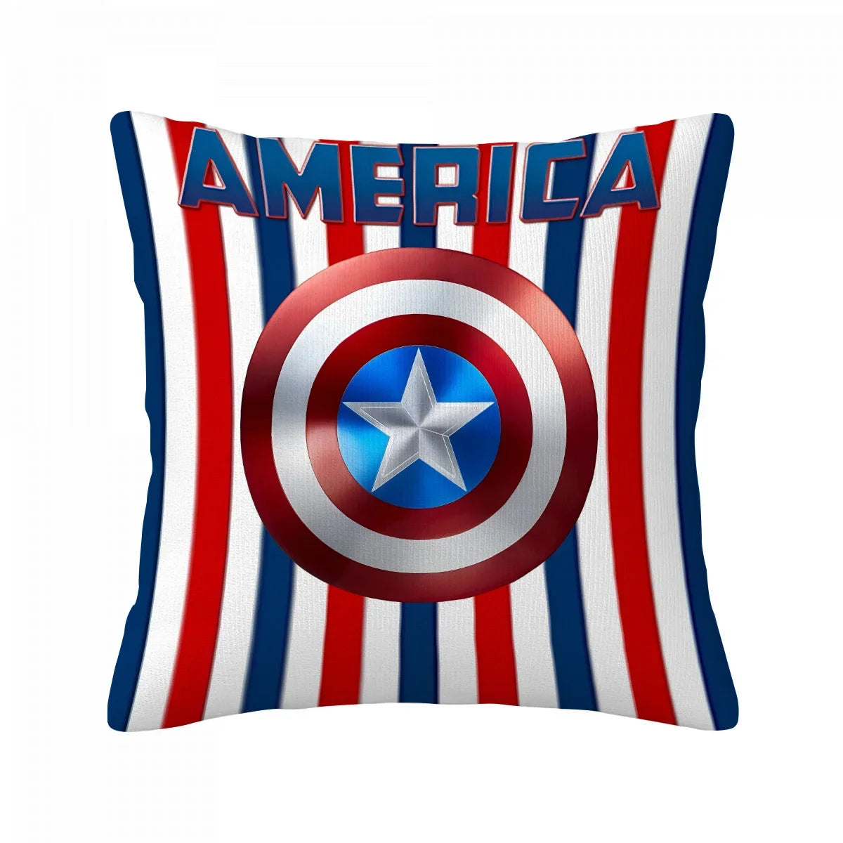 Housse de Coussin Captain America - Bouclier Rayures