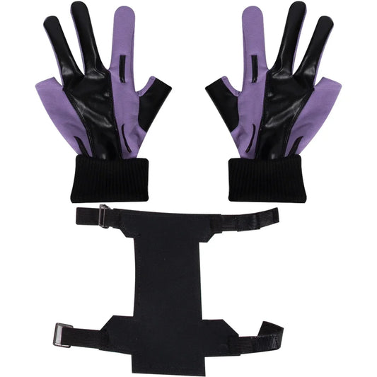 Guantes y Brazalete Kate Bishop - Piel Violeta y Negra