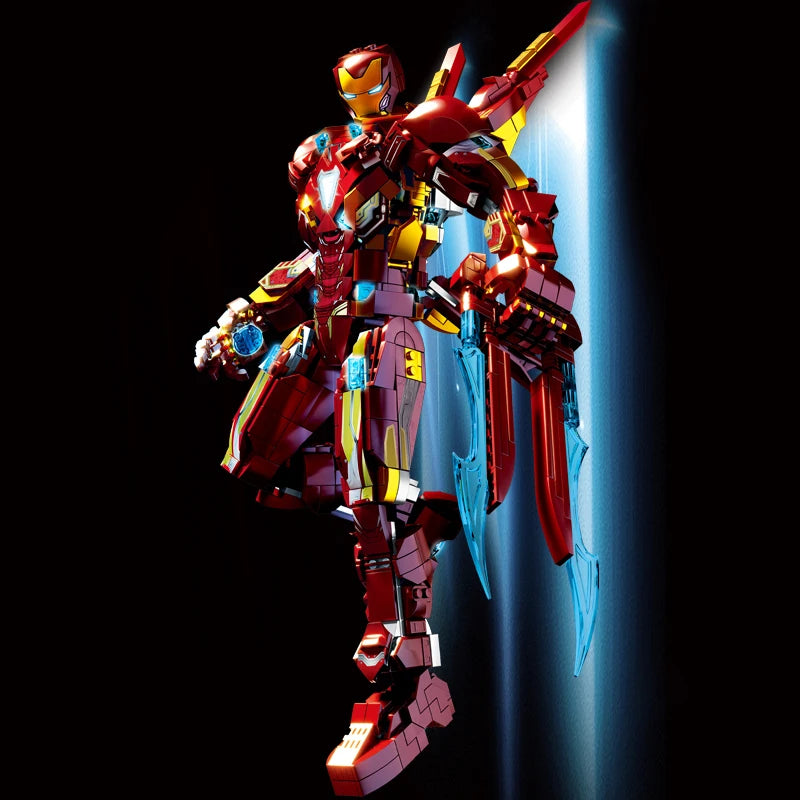 Set Building Blocks Iron Man MK50 Mecha - Lames Énergie 1500+ Pièces