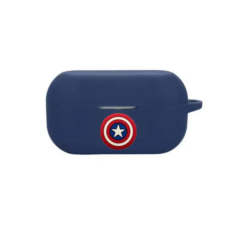 Coque Écouteurs Avengers Captain America - Bouclier Bleu Marine