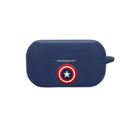 Coque Écouteurs Avengers Captain America - Bouclier Bleu Marine