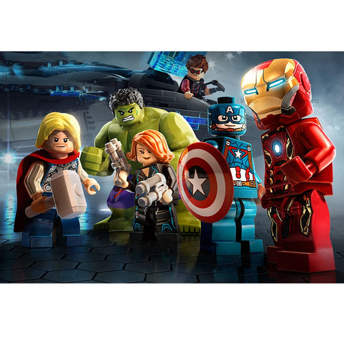 Poster Avengers LEGO - Figurines Assemblées