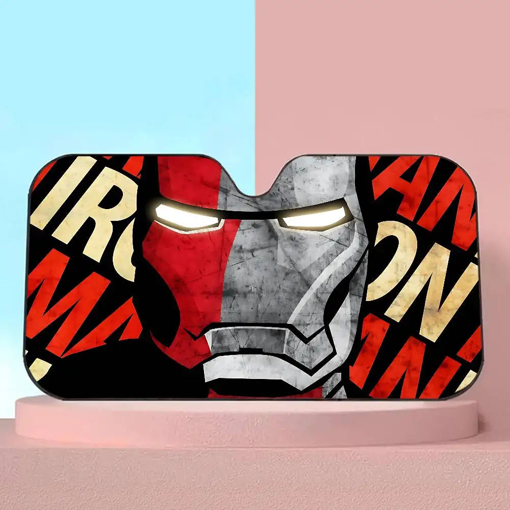 Pare-Soleil Voiture Iron Man - Protection Anti-UV Pare-Brise