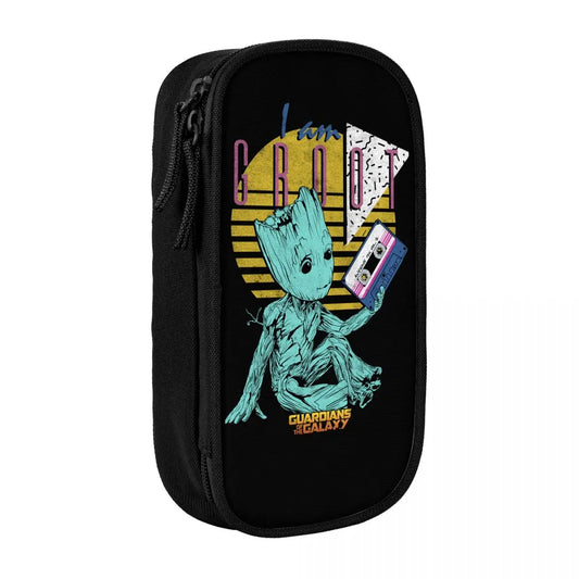 Estuche Avengers Baby Groot - Estilo Retro Casete Turquesa