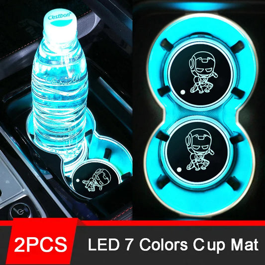 Posavasos LED Iron Man - Juego de 2 multicolor universal