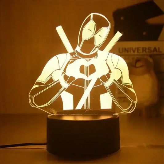 Lámpara LED Avengers Deadpool - Sentado 3D 18cm