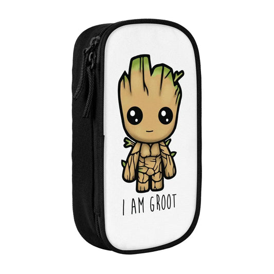 Estuche Avengers Baby Groot - I Am Groot Dibujos Animados Fondo Blanco