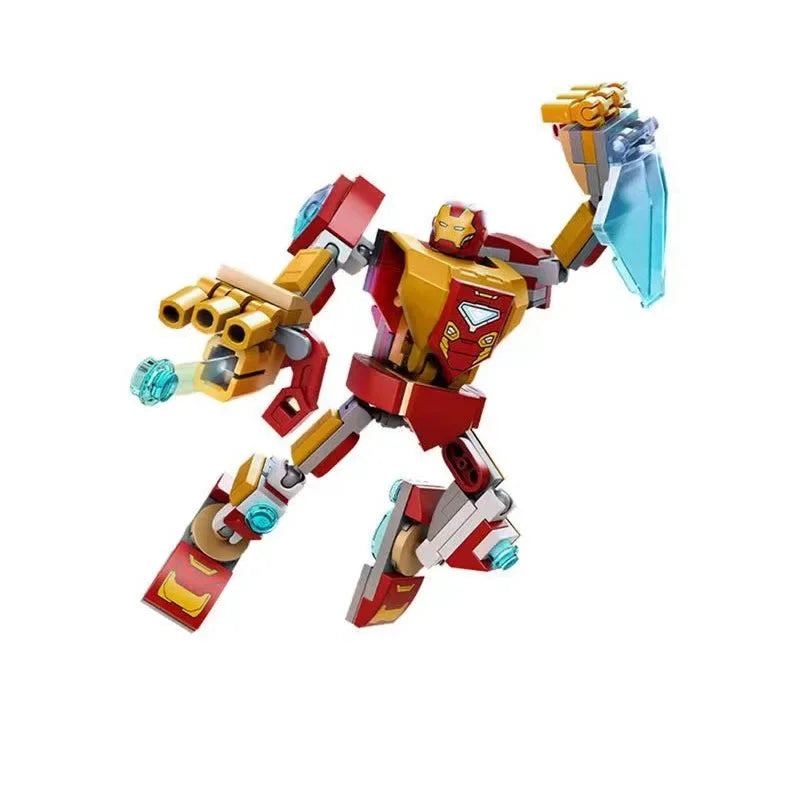 Set Building Blocks Mecha Avengers - Captain America Hulk Wolverine Thanos