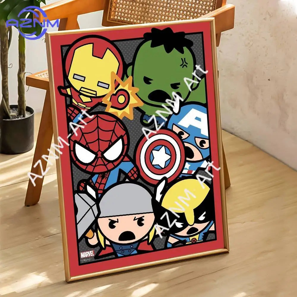 Affiche Chibi Thor - Fond Gris