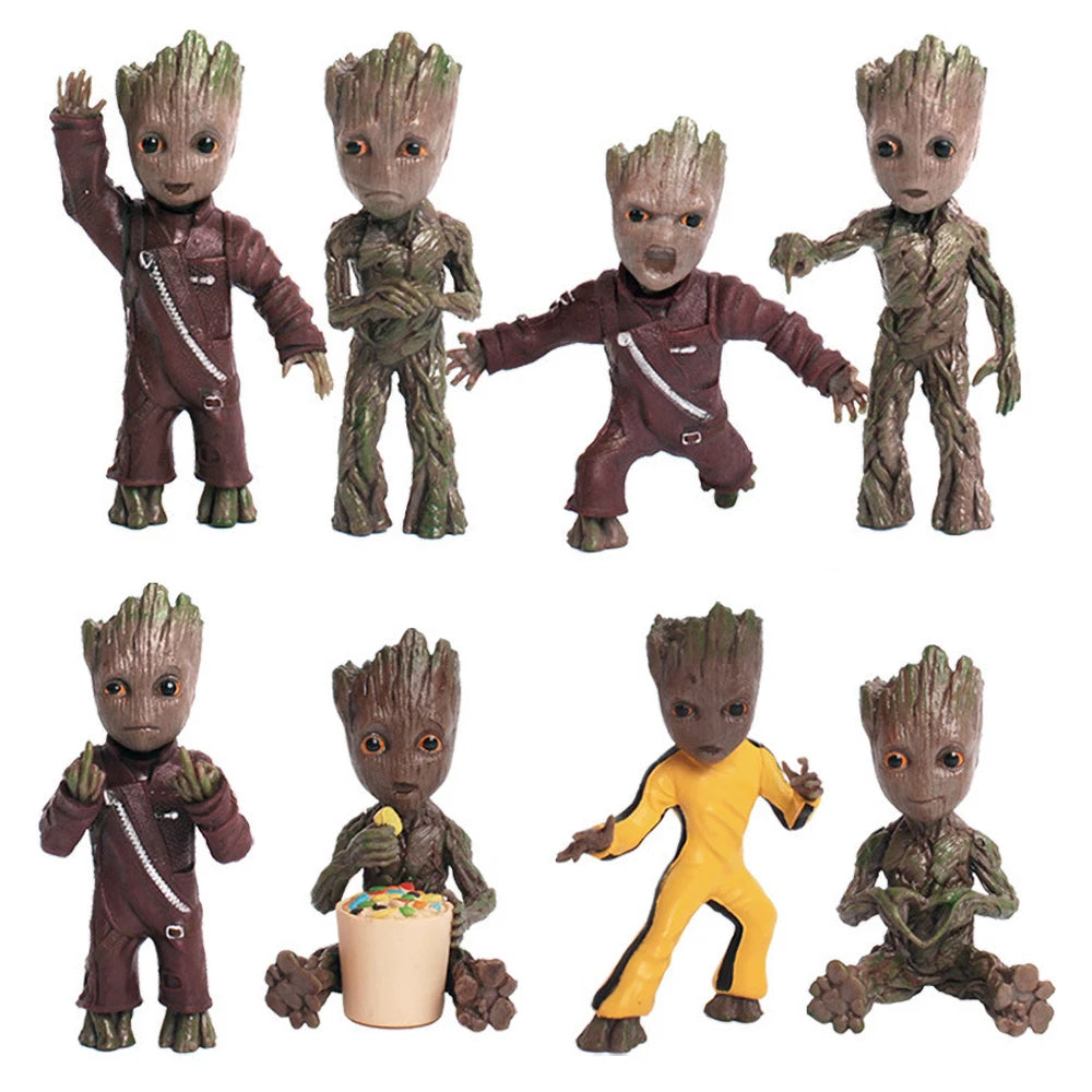 Porte-Clés Baby Groot Figurine 3D - Costumes Variés Collection