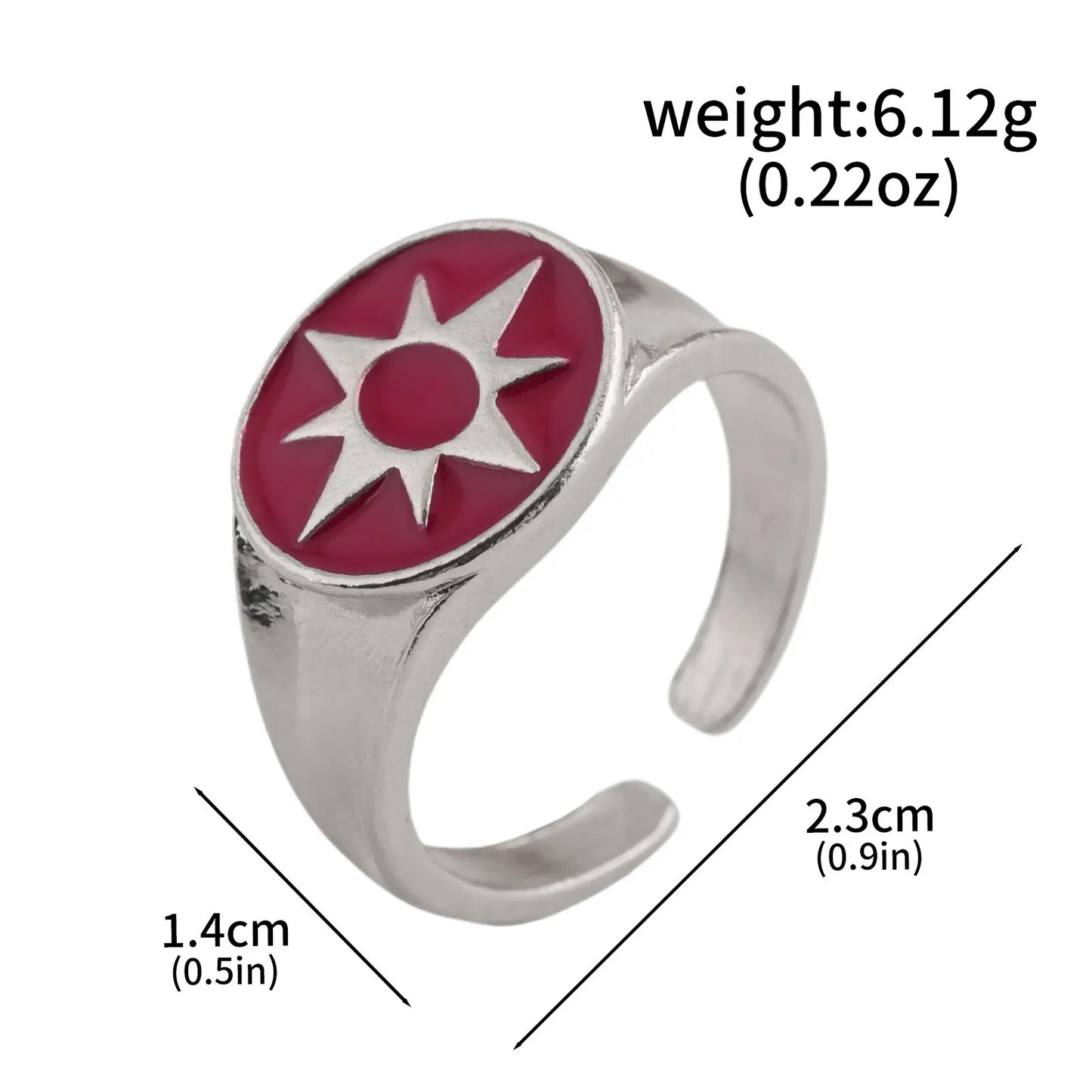 Bague Avengers - Étoile Rouge Émaillée
