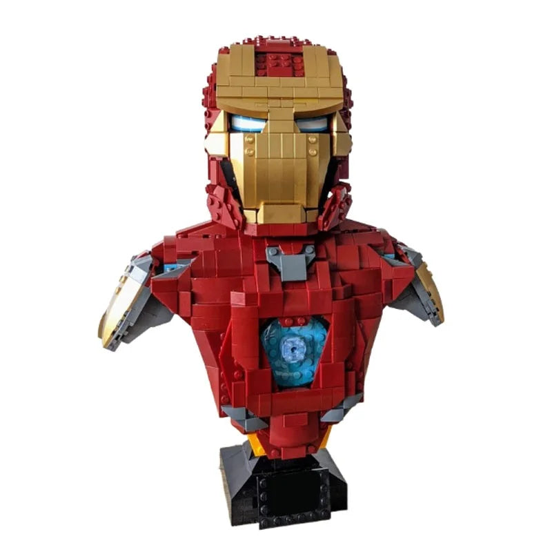 Figurine Briques Avengers Iron Man Buste - 882 Pièces