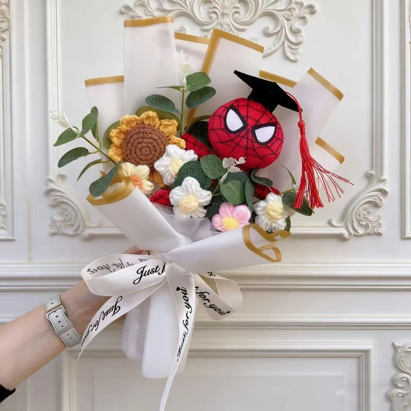 Bouquet Avengers Spider-Man - Peluche Cadeau Fait Main