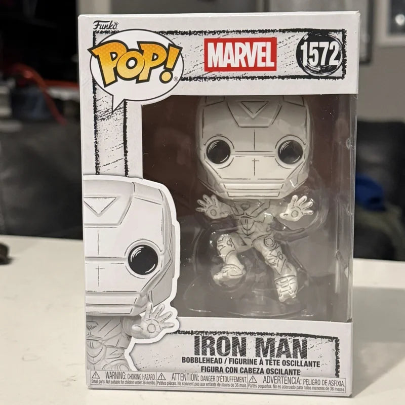 Figurine Funko Pop Avengers Iron Man - Sketch Blanc #1572