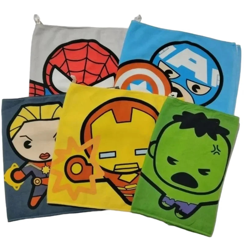 Serviette Enfant Avengers Hulk - Visage Cartoon Vert