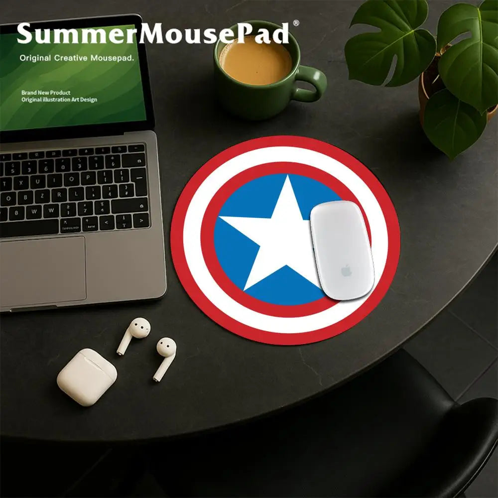 Tapis de Souris Avengers Captain America - Bouclier Rond Bleu