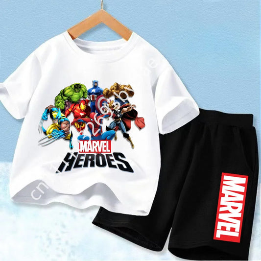 Camiseta Avengers Marvel Heroes Niño - Conjunto Blanco Grupo Edición 2