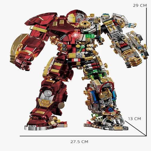 Set Building Blocks Iron Hero Mecha - Vue Dimensions 29cm