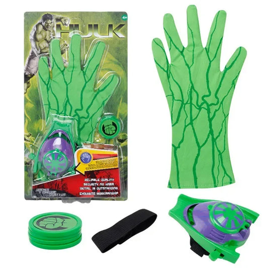 Guante Lanzador Hulk - Caja de Cartón con Disco