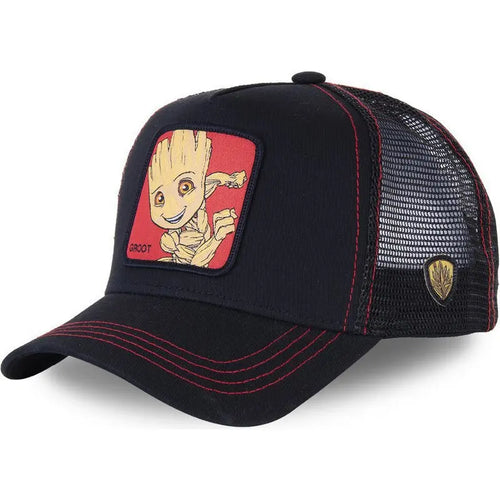 Casquette Groot - Noire et Rouge
