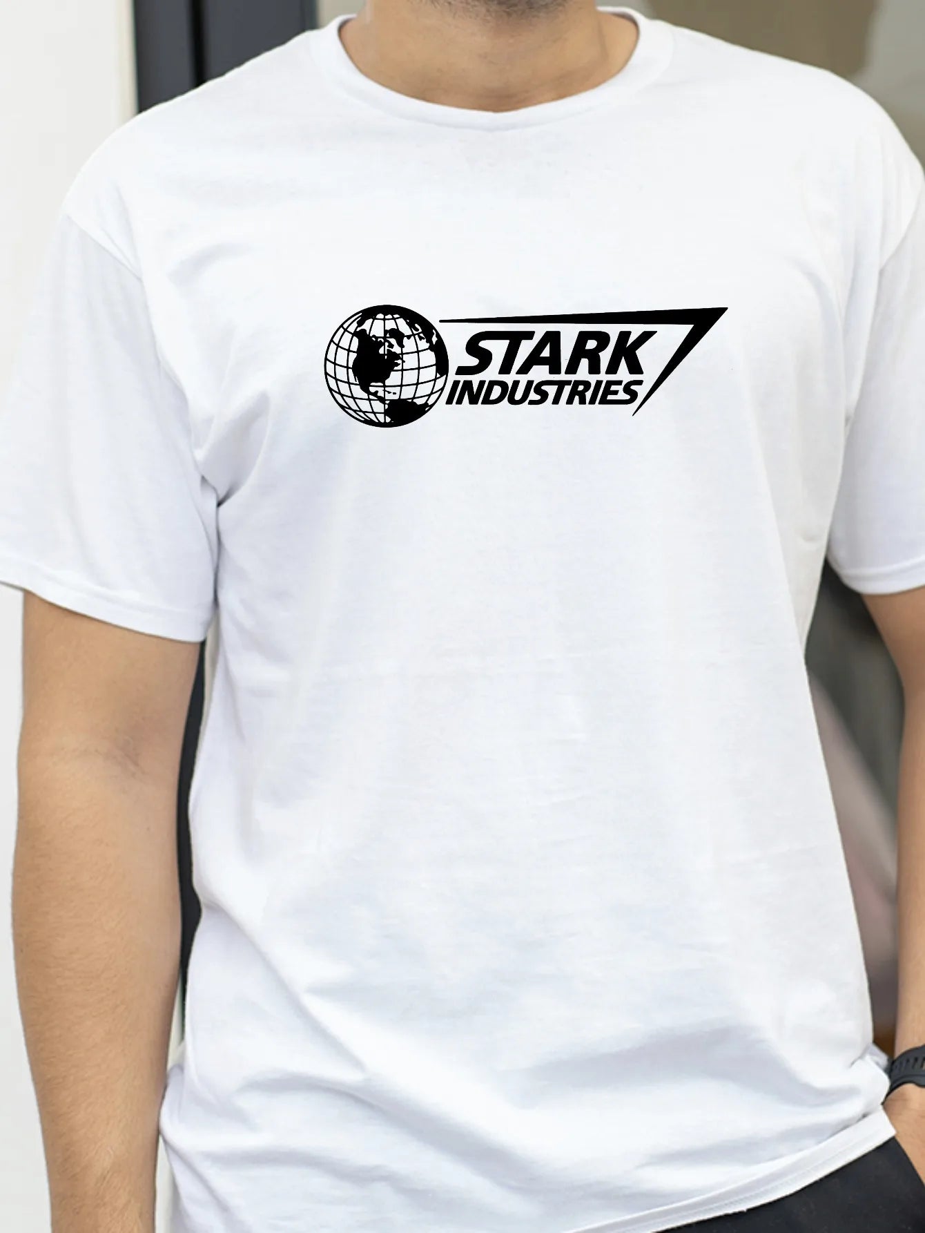 T-Shirt Stark Industries - Logo Noir Oversize