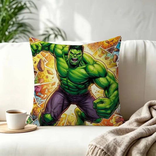 Funda de Cojín Hulk - Explosión Cómic a Color