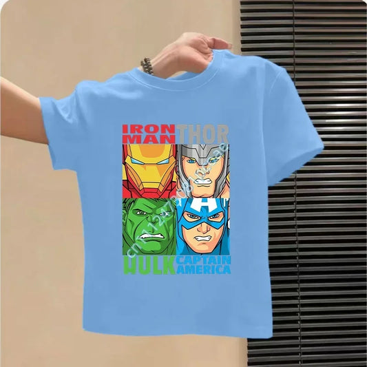 Camiseta Infantil Vengadores - Diseño Iron Man Azul