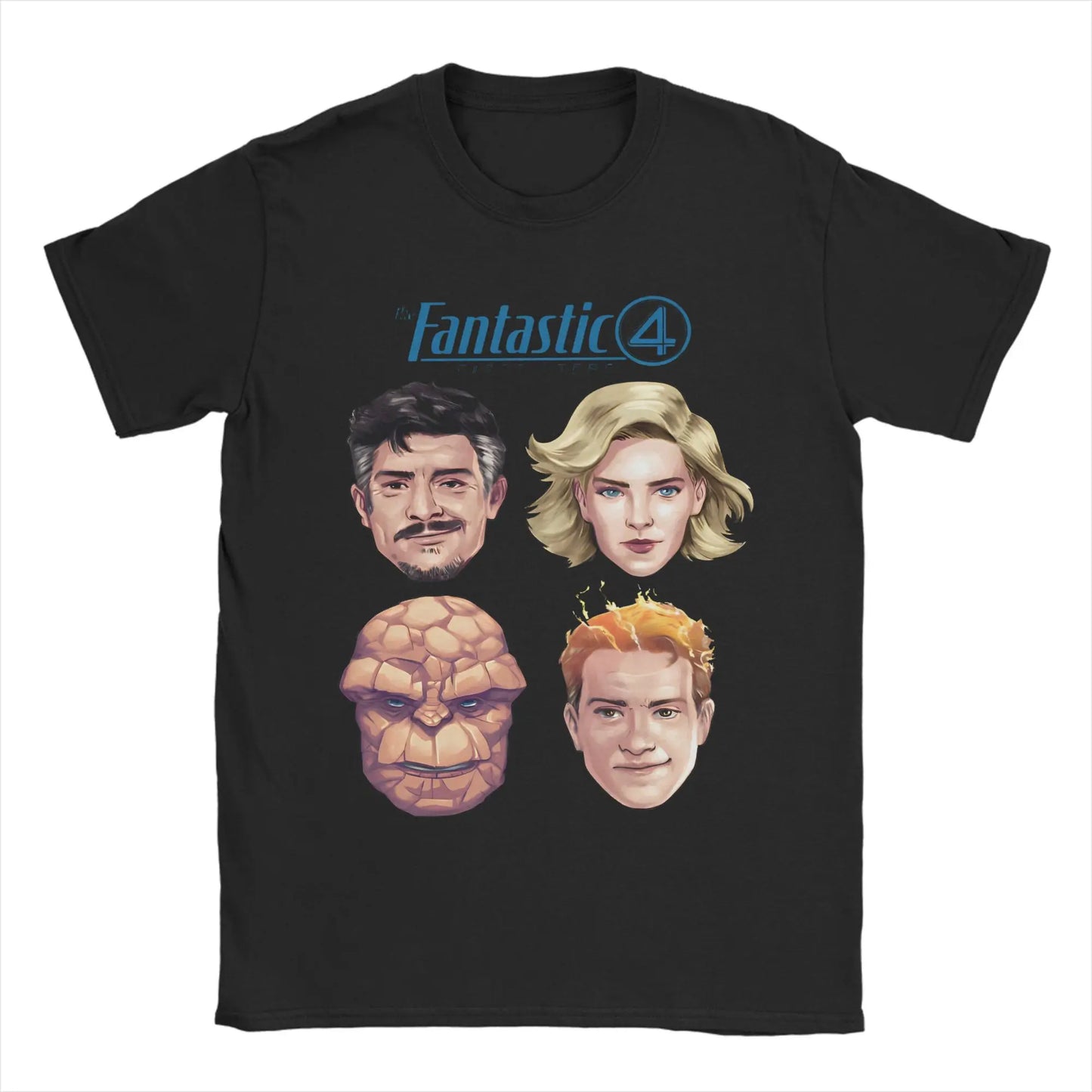 T-Shirt The Fantastic 4 First Steps - Poster Rétro Bleu Unisexe