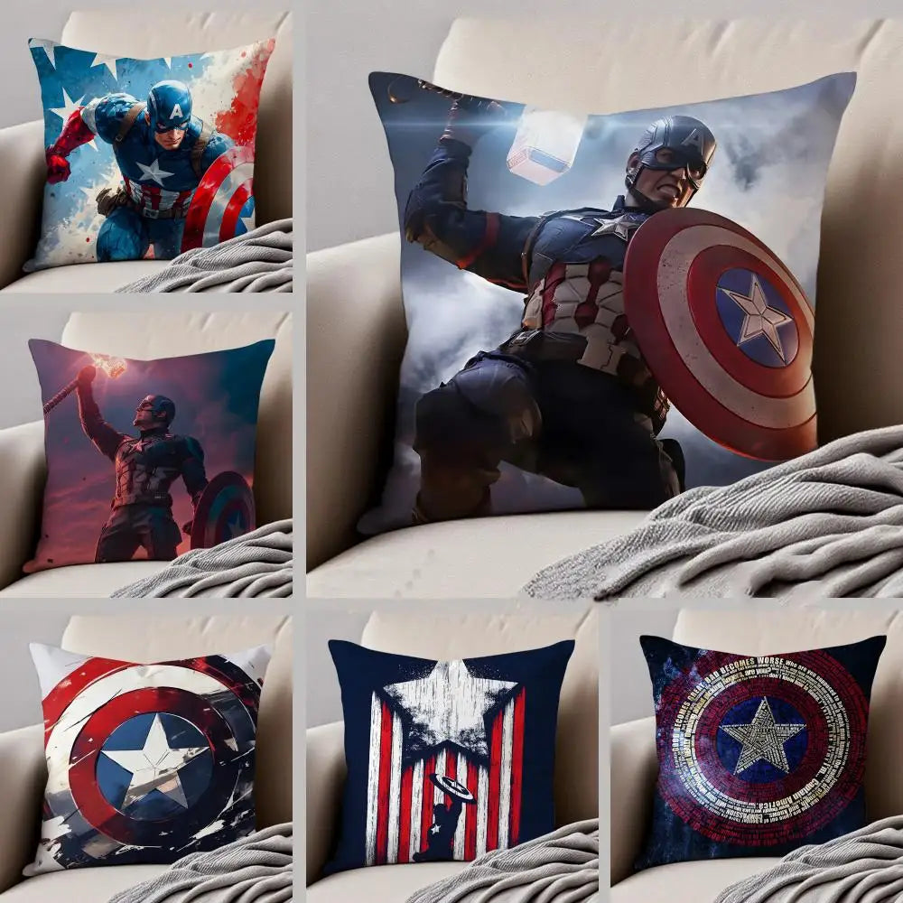 Housse de Coussin Captain America - Style Comics