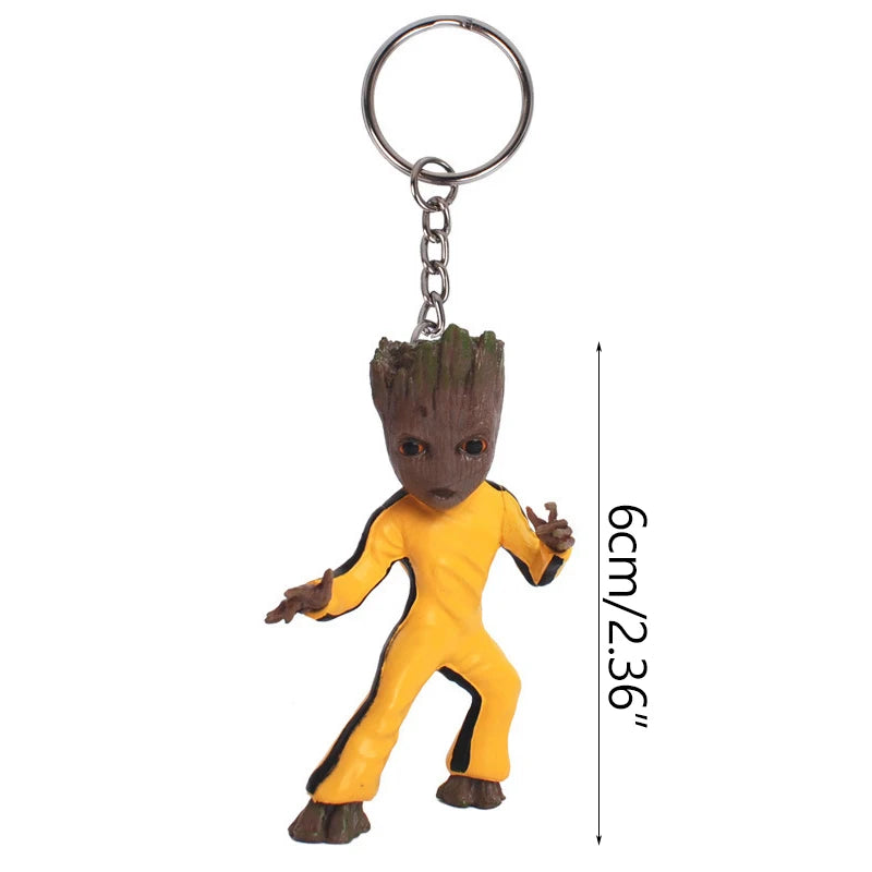 Porte-Clés Baby Groot Figurine 3D - Costumes Variés Collection