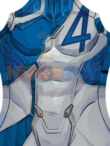 Déguisement Fantastic Four Mister Fantastic - Combinaison Bleue et Grise Effet Armure