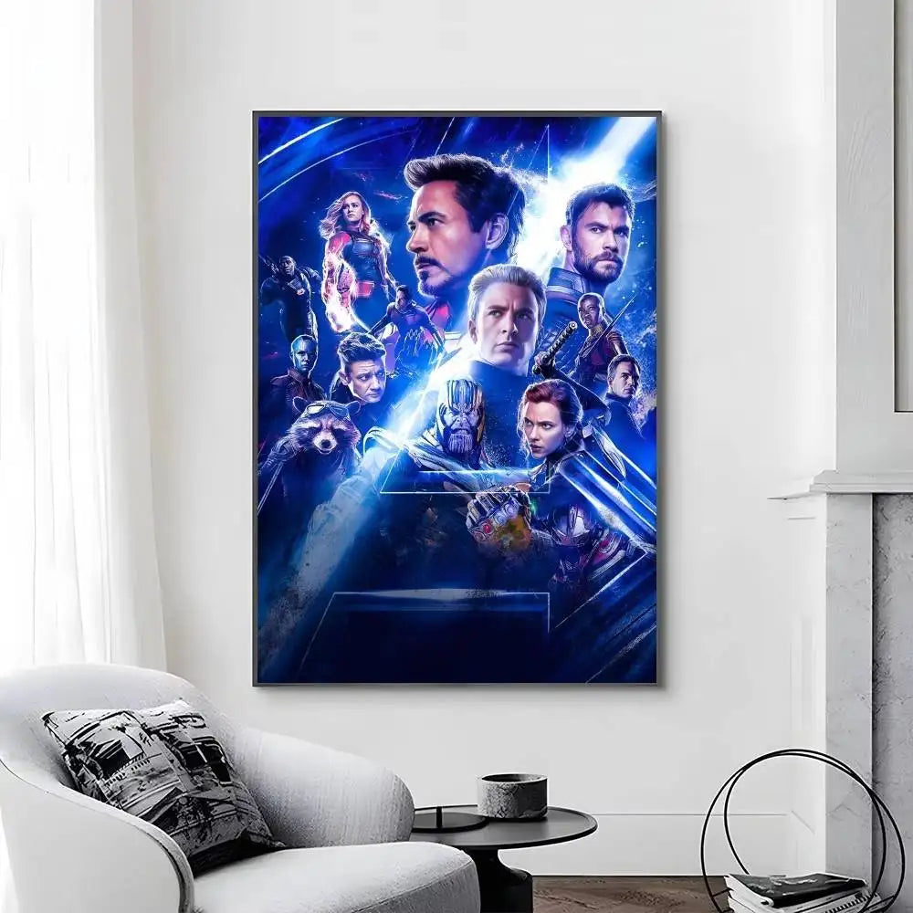 Affiche Avengers Infinity War - Design Bleu Nuit Équipe