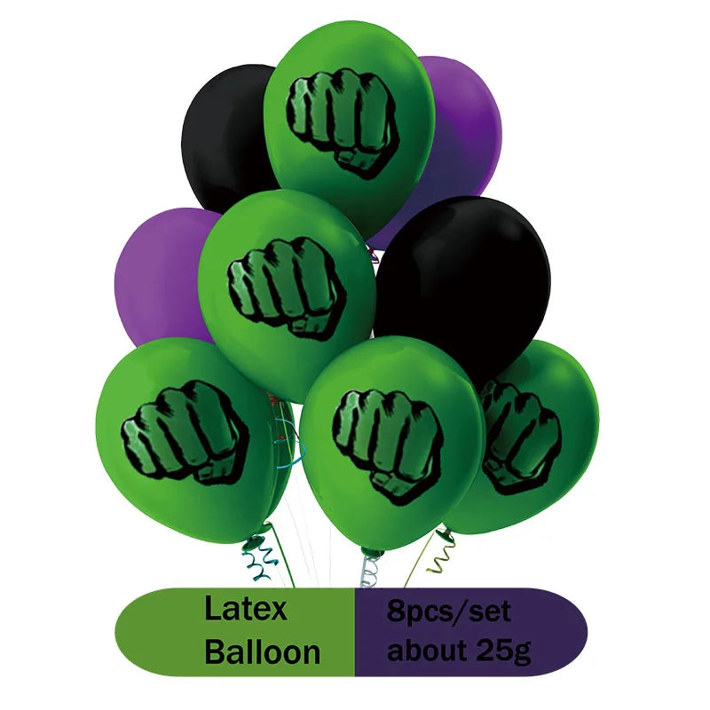Kit Anniversaire Hulk - Assiettes Gobelets Couverts Décorations