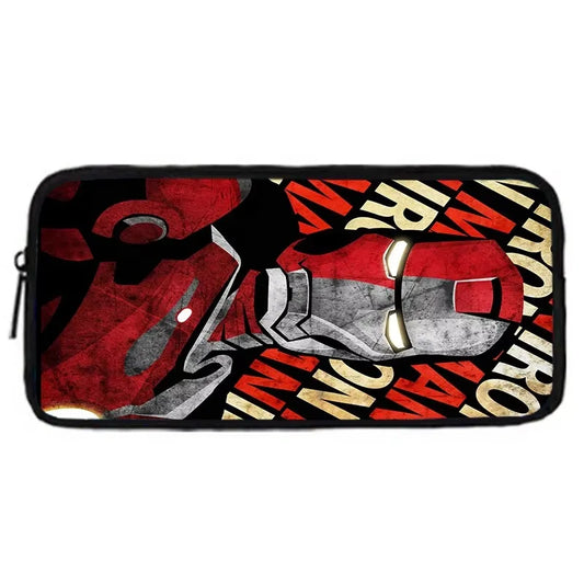 Estuche Avengers Iron Man - Cara Pop Art Rojo Gris