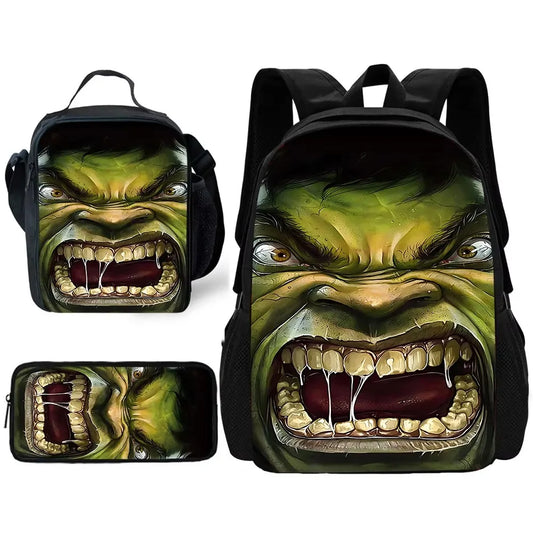 Set Mochila Hulk - Boca Abierta Dientes Detallados