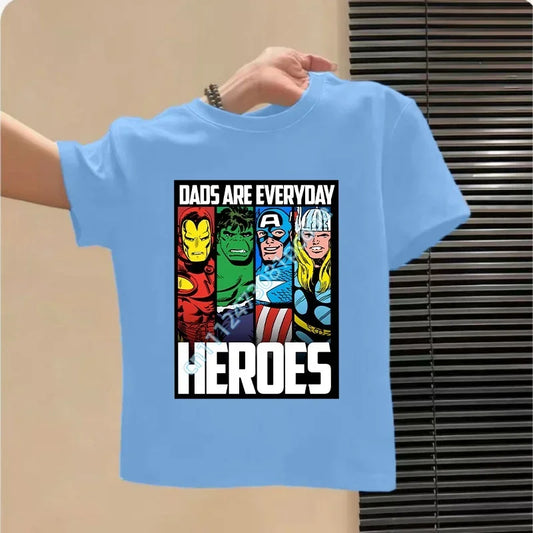 Camiseta Niños Avengers - Diseño Heroes Azul