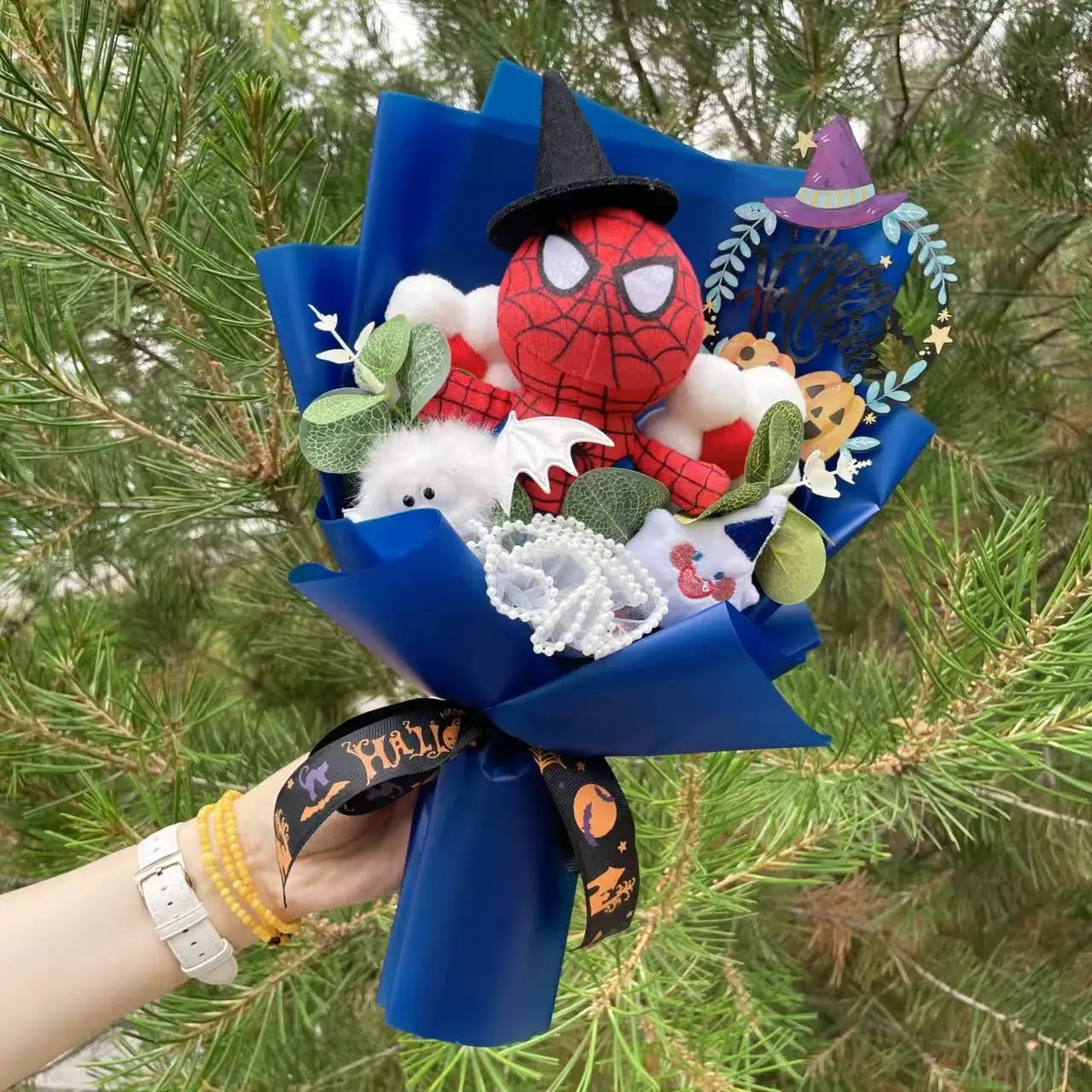 Bouquet Avengers Spider-Man - Peluche Cadeau Fait Main