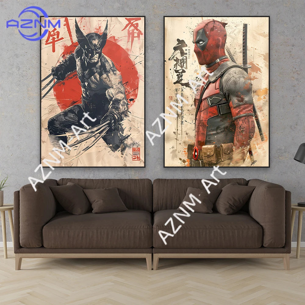 Poster Avengers Hulk - Style Japonais Vintage