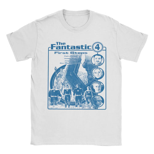 T-Shirt The Fantastic 4 First Steps - Poster Rétro Bleu Unisexe