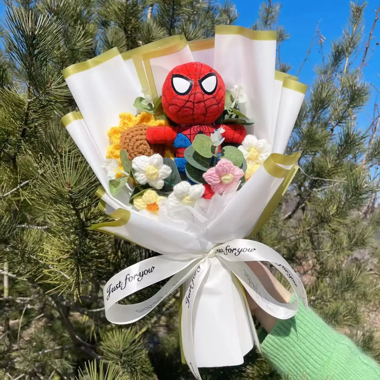 Bouquet Avengers Spider-Man - Peluche Cadeau Fait Main